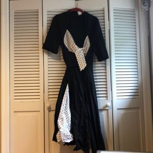 Retro Black and White Polka Dot Dress.